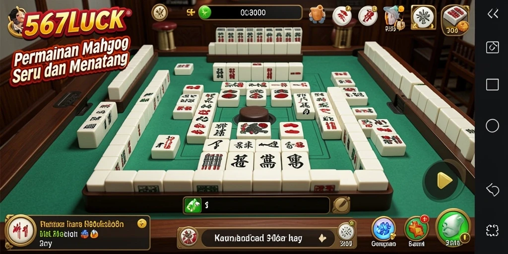 Tampilan gameplay menegangkan di 567LUCK dengan ubin Mahjong.