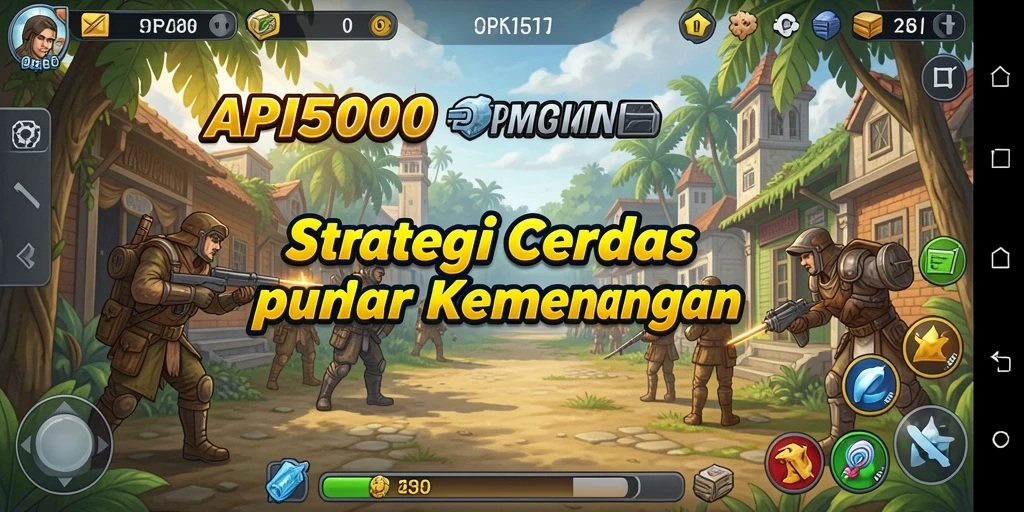 Tangkapan layar gameplay menampilkan strategi pertempuran epik dalam API5000.