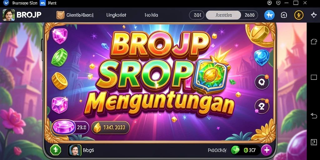 Tampilan menarik dari gameplay slot di BROJP yang penuh warna.