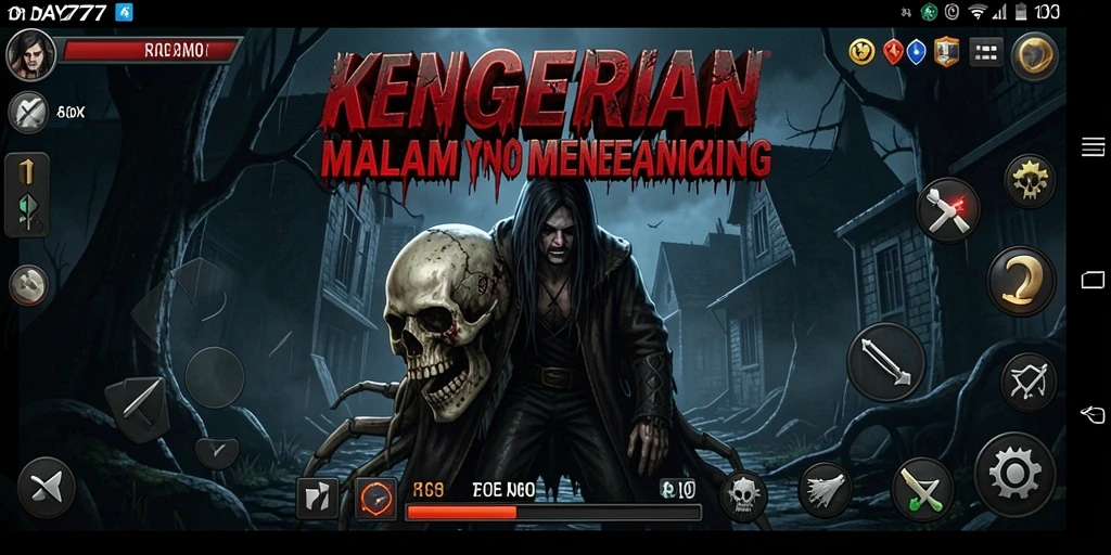 Screenshot utama DAY777 menunjukkan gameplay yang mencekam dan menegangkan.