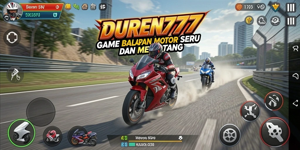Tampilan seru dari balapan motor di DUREN777.