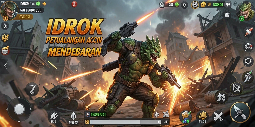 Tampilan menarik dari gameplay IDROK yang penuh aksi.