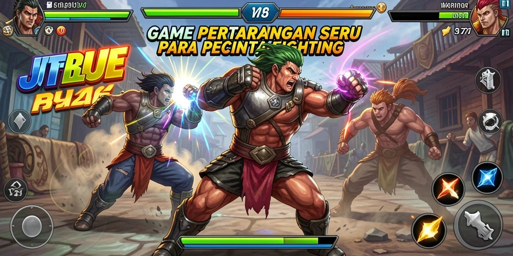 Screenshot menunjukkan aksi pertarungan menegangkan dalam JTBLUE.