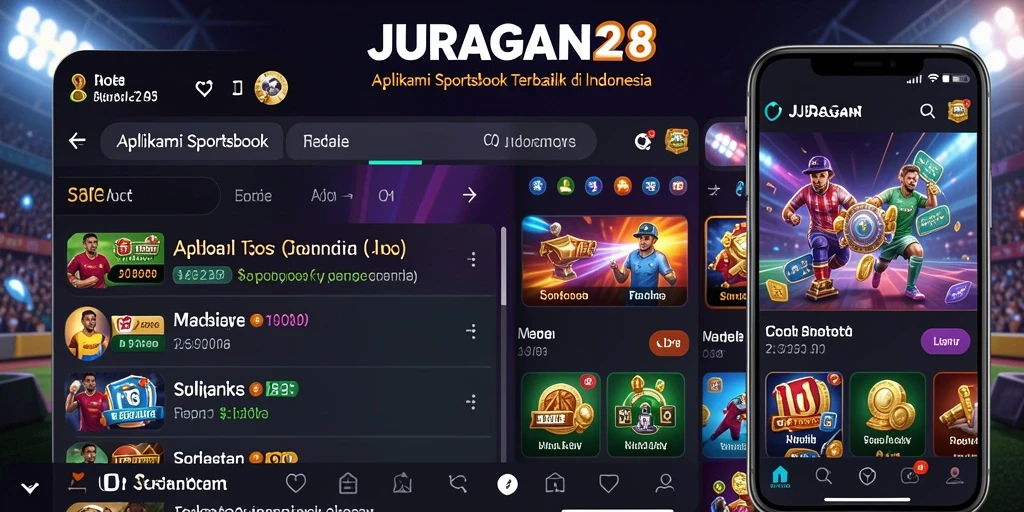Tampilan utama aplikasi JURAGAN28 dengan fitur taruhan langsung.