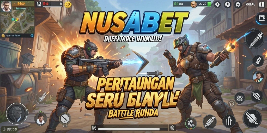 Tangkapan layar gameplay seru NUSABET di medan perang Battle Royale.