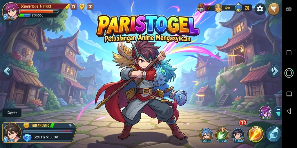Screenshot gameplay PARISTOGEL menampilkan karakter anime dalam aksi.