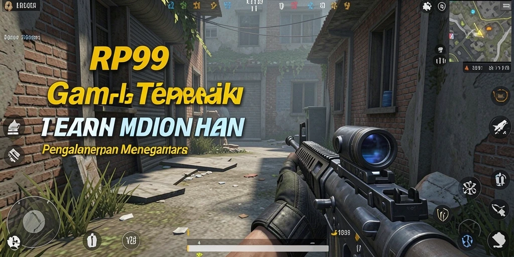 Screenshot gameplay RP99 menampilkan aksi tembak-menembak yang intens.