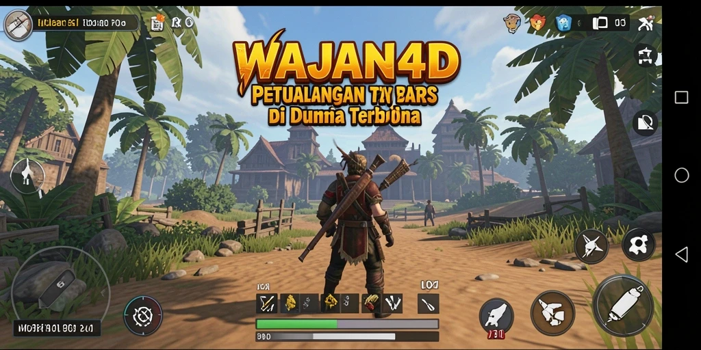 Tampilan dari gameplay WAJAN4D yang menampilkan dunia terbuka yang luas.
