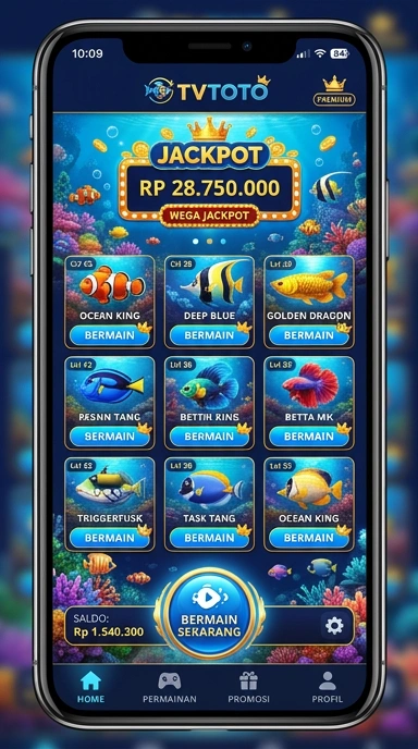 Tampilan antarmuka aplikasi tvtoto yang modern dan menarik.